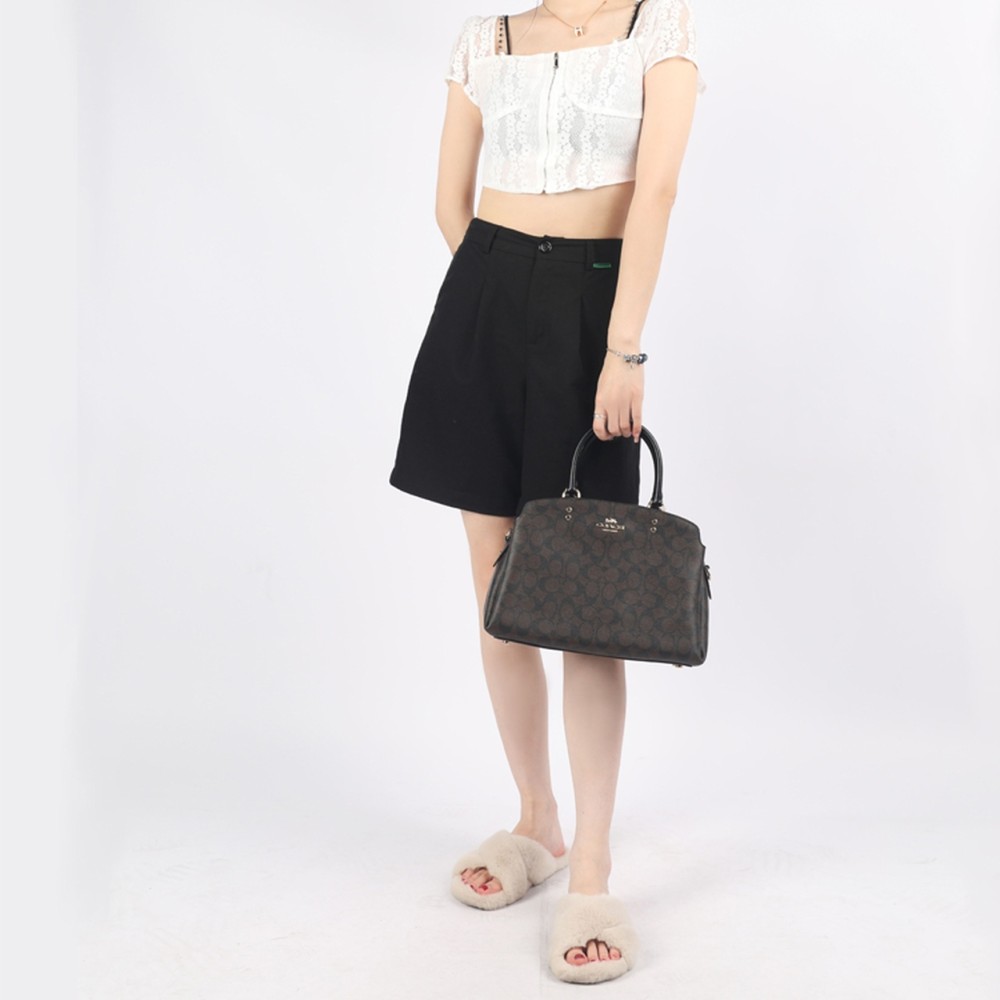 Lillie Pvc Shoulder Bag Crossbody Bag Handbag Women S Dark Brown