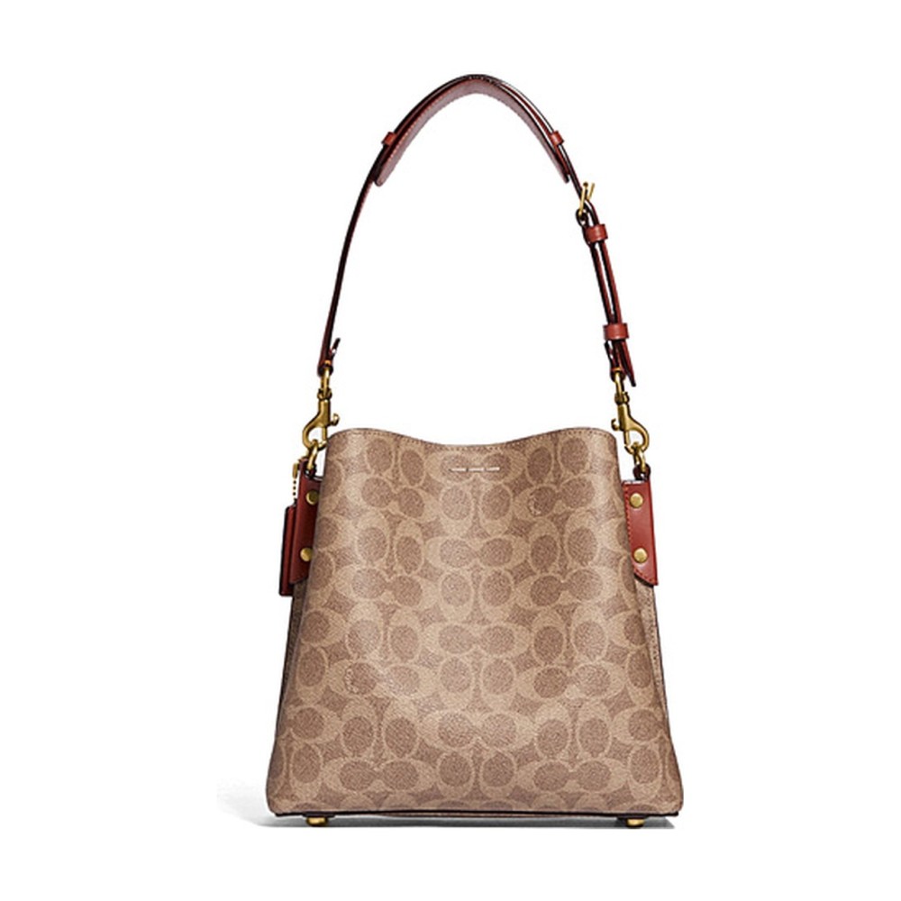 Willow Leather Shoulder Bag Women S Red Brown Brown Monogram
