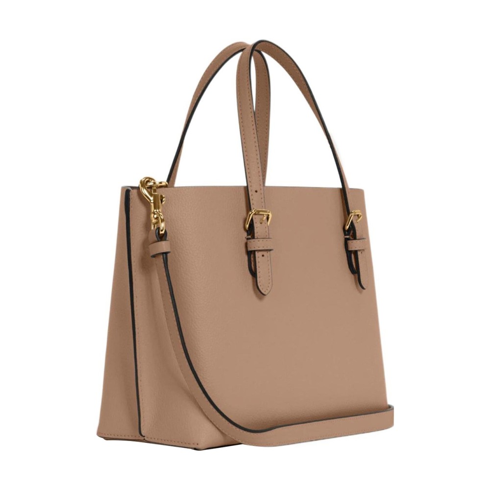Mollie Grain Leather Handbag Shoulder Bag Crossbody Bag Medium Women S Taupe