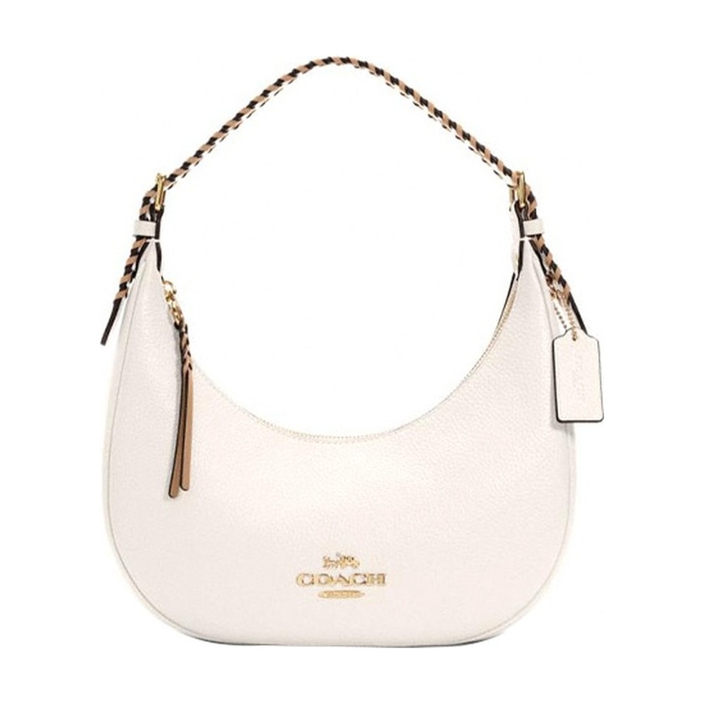 Bailey Refined Pebbled Leather With Smooth Leather Hobo Bag Shoulder Bag Handbag Tubas Women S White