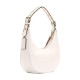 Bailey Refined Pebbled Leather With Smooth Leather Hobo Bag Shoulder Bag Handbag Tubas Women S White