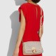 Tabby Jacquard Fabric With Leather Shoulder Bag Medium Women S Oak With Maple
