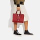 Dempsey Jacquard Fabric With Pebbled Leather Shoulder Bag Crossbody Bag Handbag Tubas Women S Red