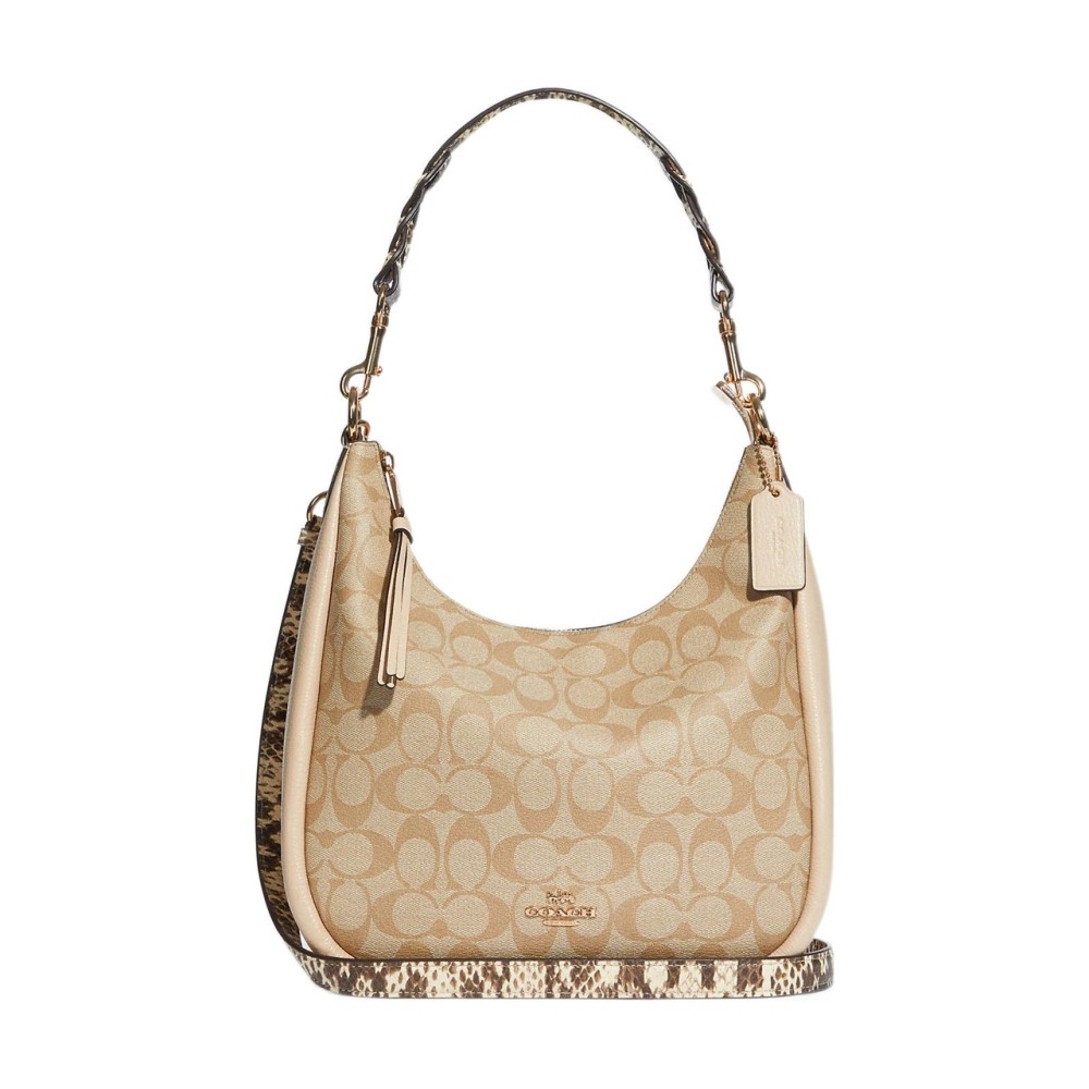 Jules Canvas With Leather Shoulder Bag Handbag Shoulder Bag Crossbody Bag Tubas Women S Khaki