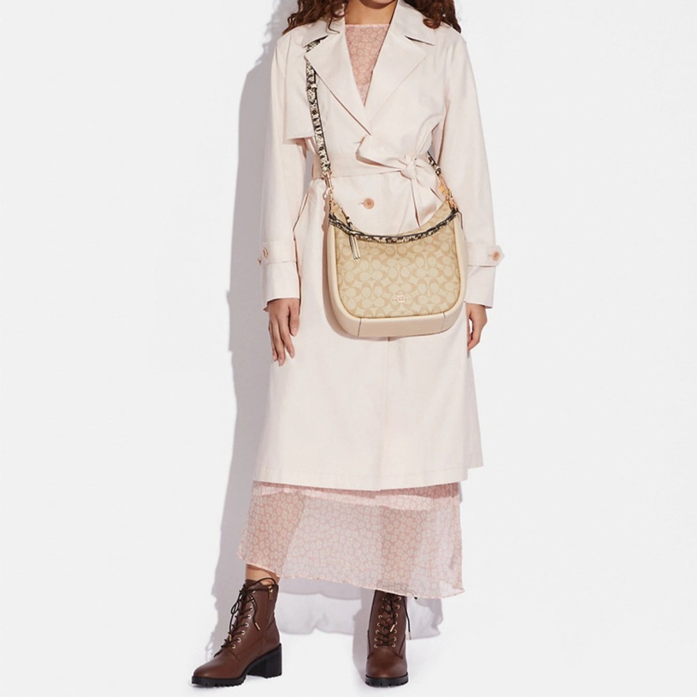 Jules Canvas With Leather Shoulder Bag Handbag Shoulder Bag Crossbody Bag Tubas Women S Khaki
