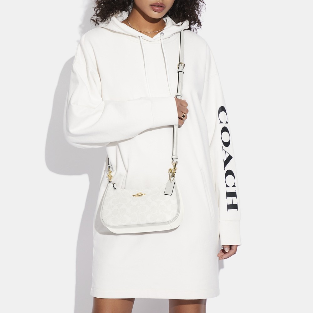 Teri 25 Monogram Shoulder Bag Medium Women S White