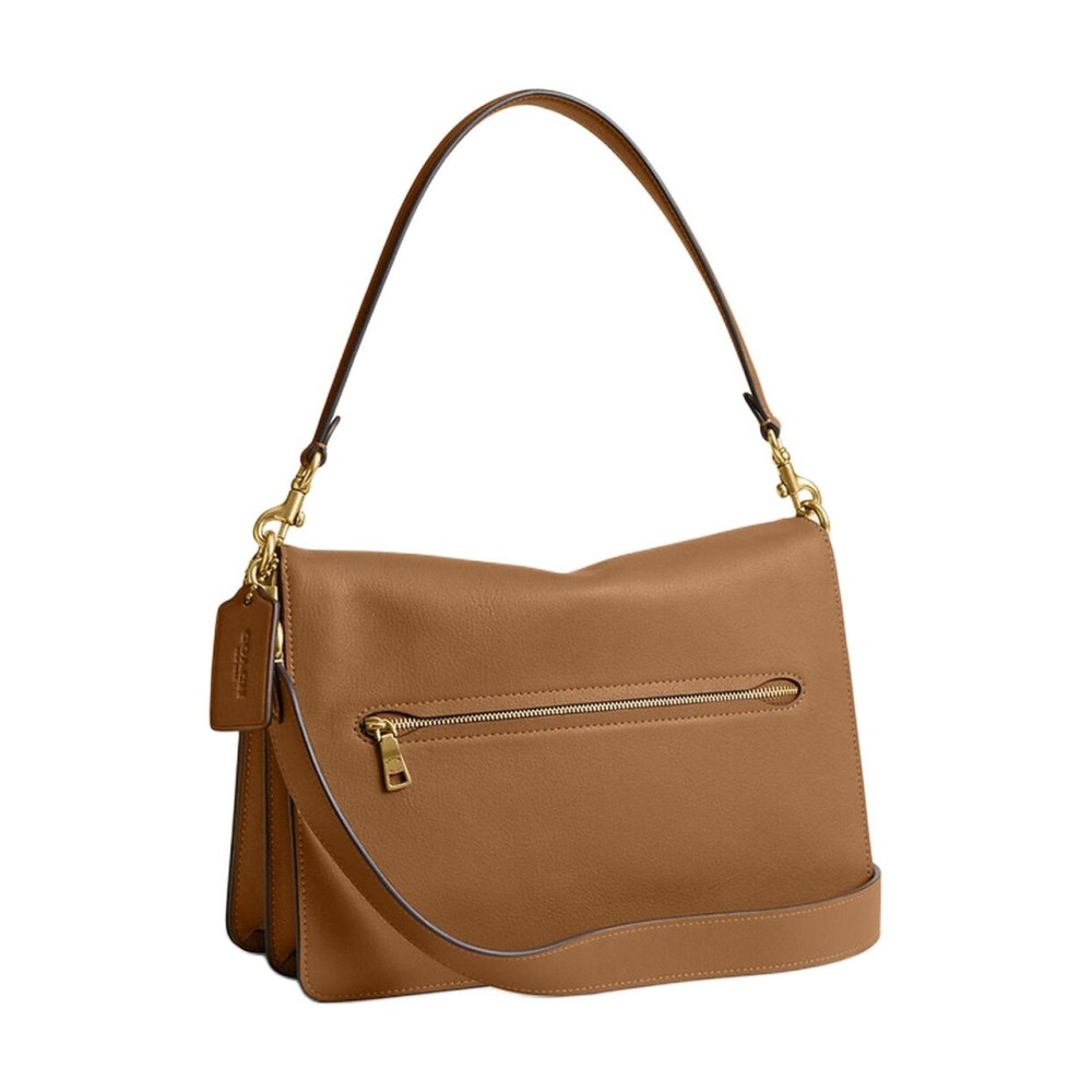 Tabby Cow Leather Shoulder Bag Large Women S Honeys Brown