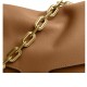 Tabby Cow Leather Shoulder Bag Large Women S Honeys Brown