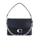 Tabby Cow Leather Shoulder Bag Women S Black