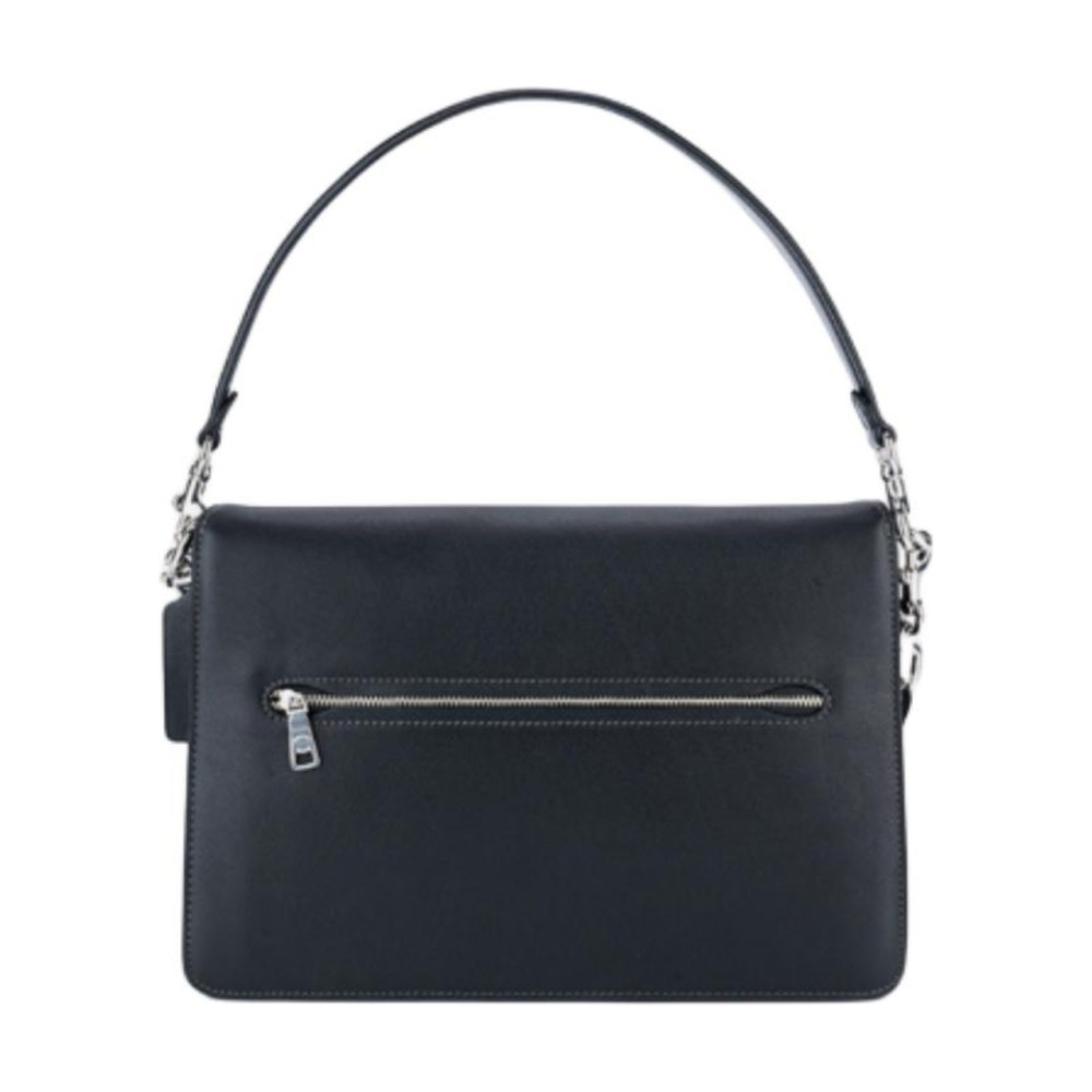 Tabby Cow Leather Shoulder Bag Women S Black