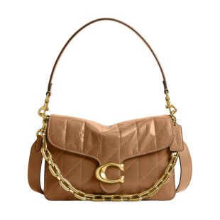 Chain Cow Leather Shoulder Bag Medium Women S Honeys Brown