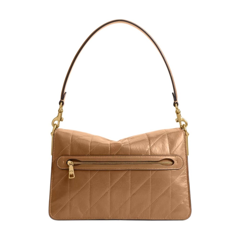 Chain Cow Leather Shoulder Bag Medium Women S Honeys Brown