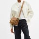 Chain Cow Leather Shoulder Bag Medium Women S Honeys Brown