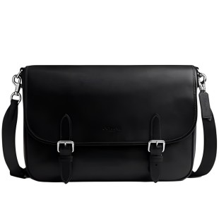 Cow Leather Crossbody Bag Shoulder Bag Tubas Men S Black