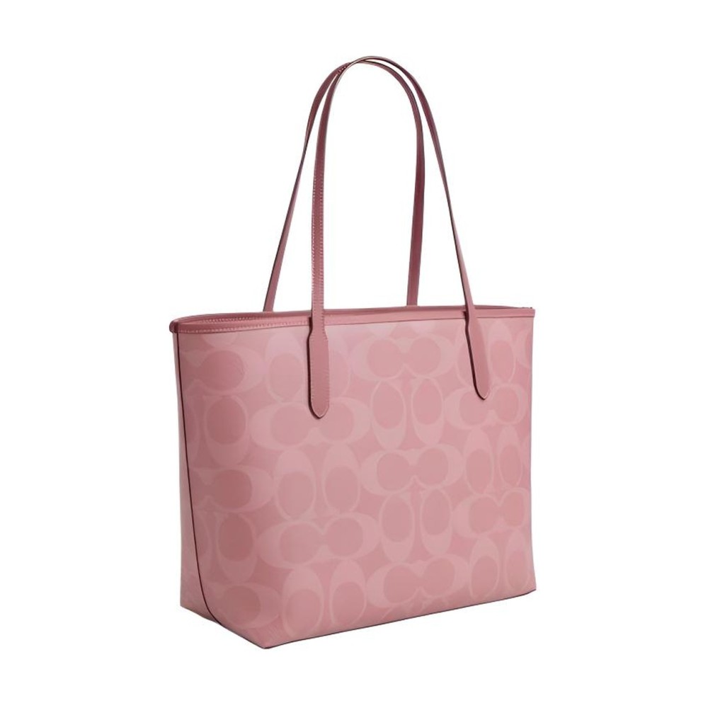 City Artificial Leather Shoulder Bag Large Women S Pink
