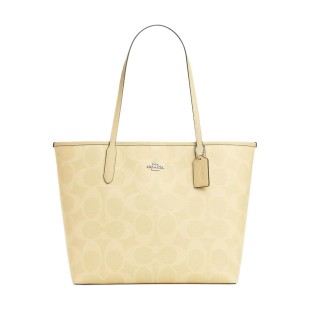 City Coated Canvas Tote Bag Shopping Bag Handbag Shoulder Bag Large Size Women S Dry Grass