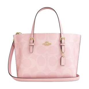 Mollie Artificial Leather Tote Bag Shopping Bag Shoulder Bag Handbag Medium Women S Rouge Pink
