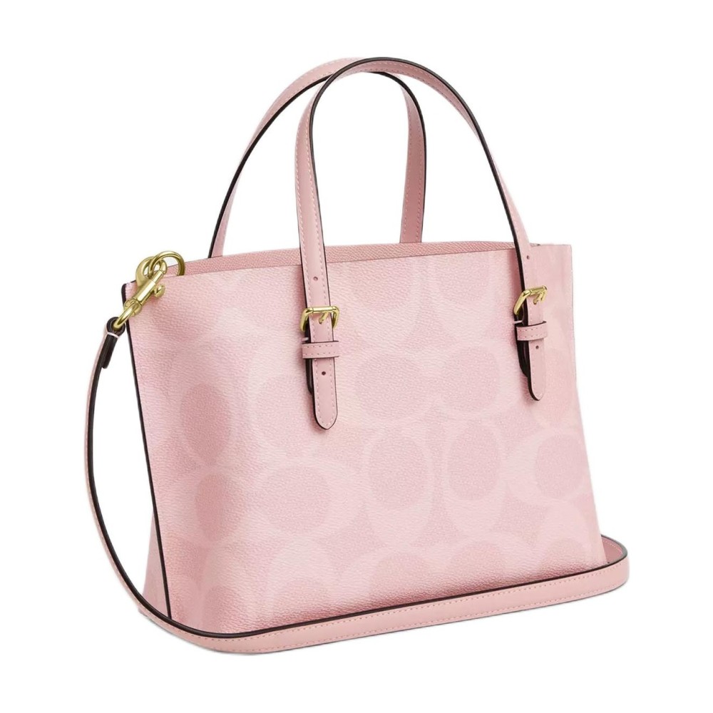 Mollie Artificial Leather Tote Bag Shopping Bag Shoulder Bag Handbag Medium Women S Rouge Pink