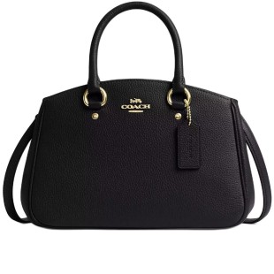 Litchi Grain Leather One Shoulder Handbag Trumpets Women S Black