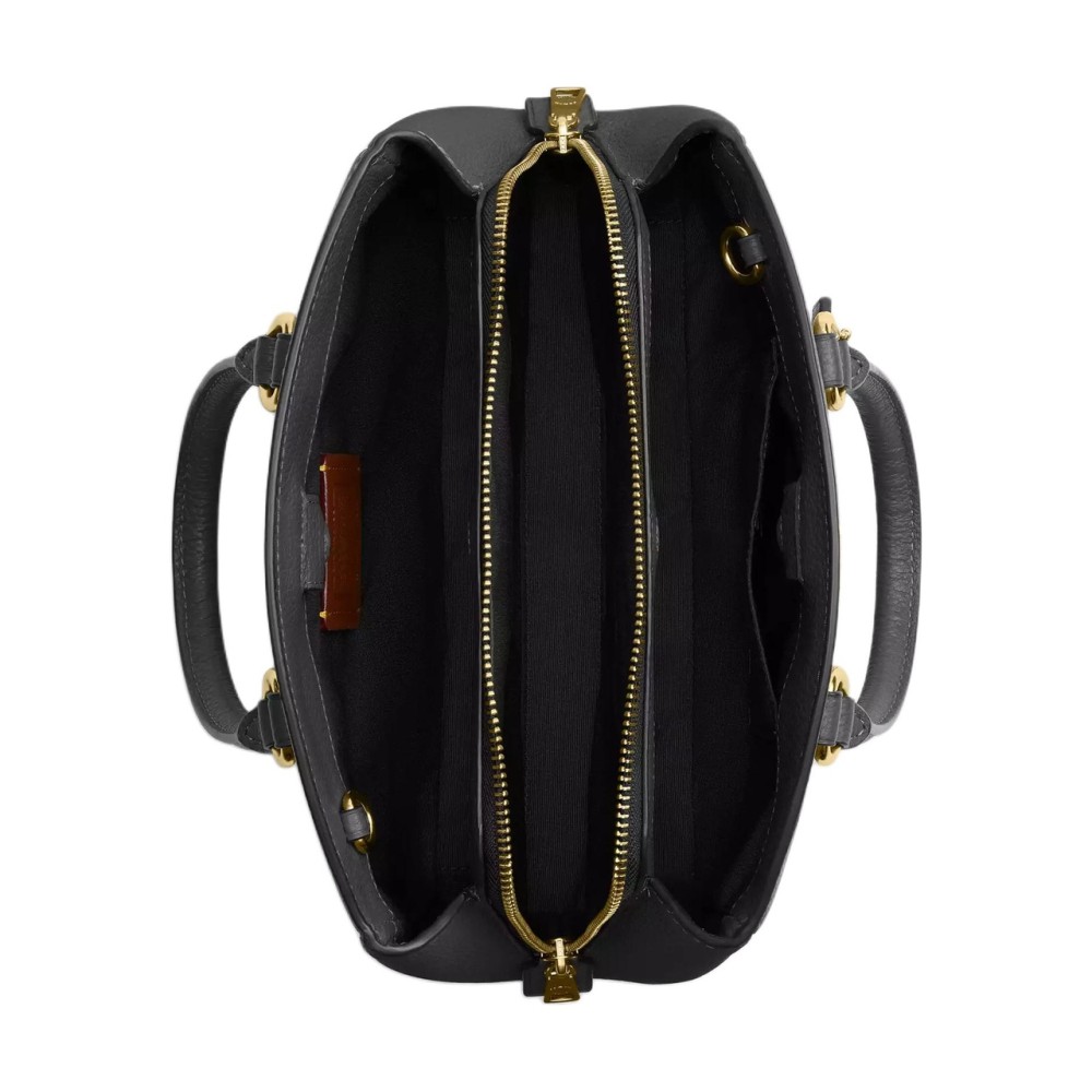 Litchi Grain Leather One Shoulder Handbag Trumpets Women S Black