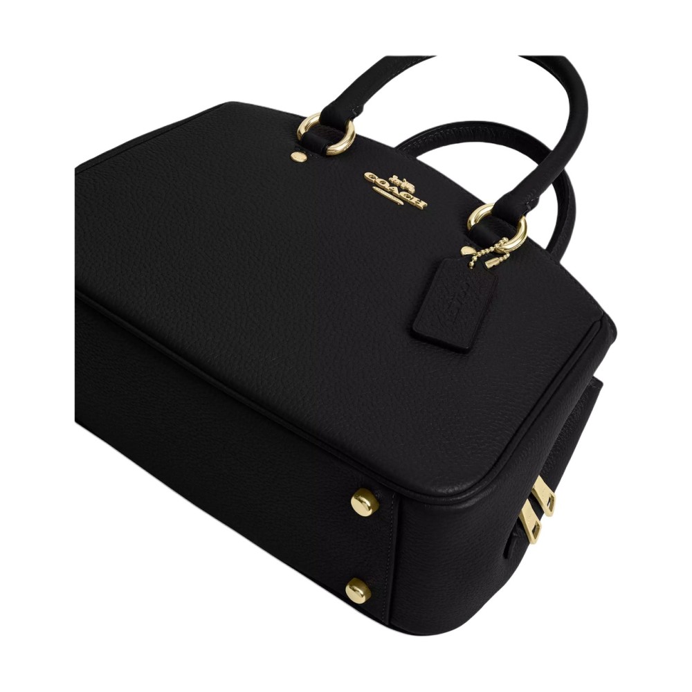 Litchi Grain Leather One Shoulder Handbag Trumpets Women S Black
