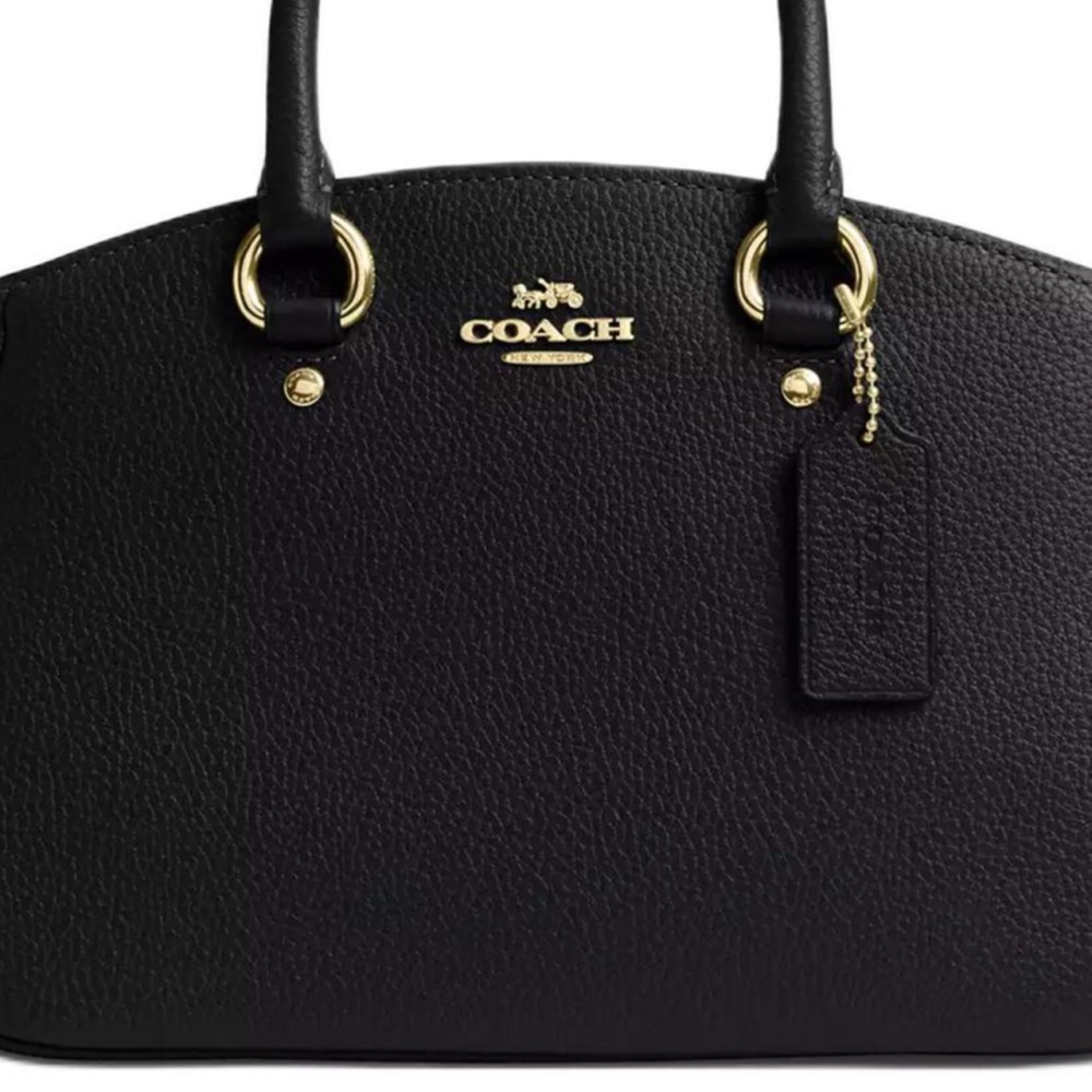Litchi Grain Leather One Shoulder Handbag Trumpets Women S Black