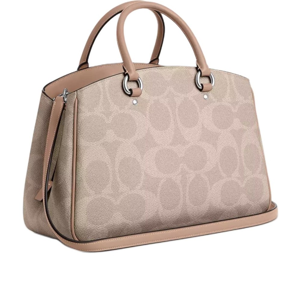 Coated Canvas Tote Bag Shopping Bag Shoulder Bag Handbag Large Women S Sand