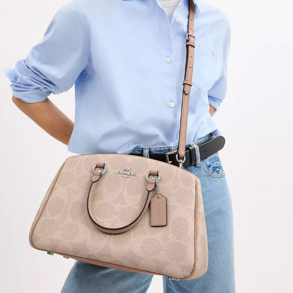 Coated Canvas Tote Bag Shopping Bag Shoulder Bag Handbag Large Women S Sand