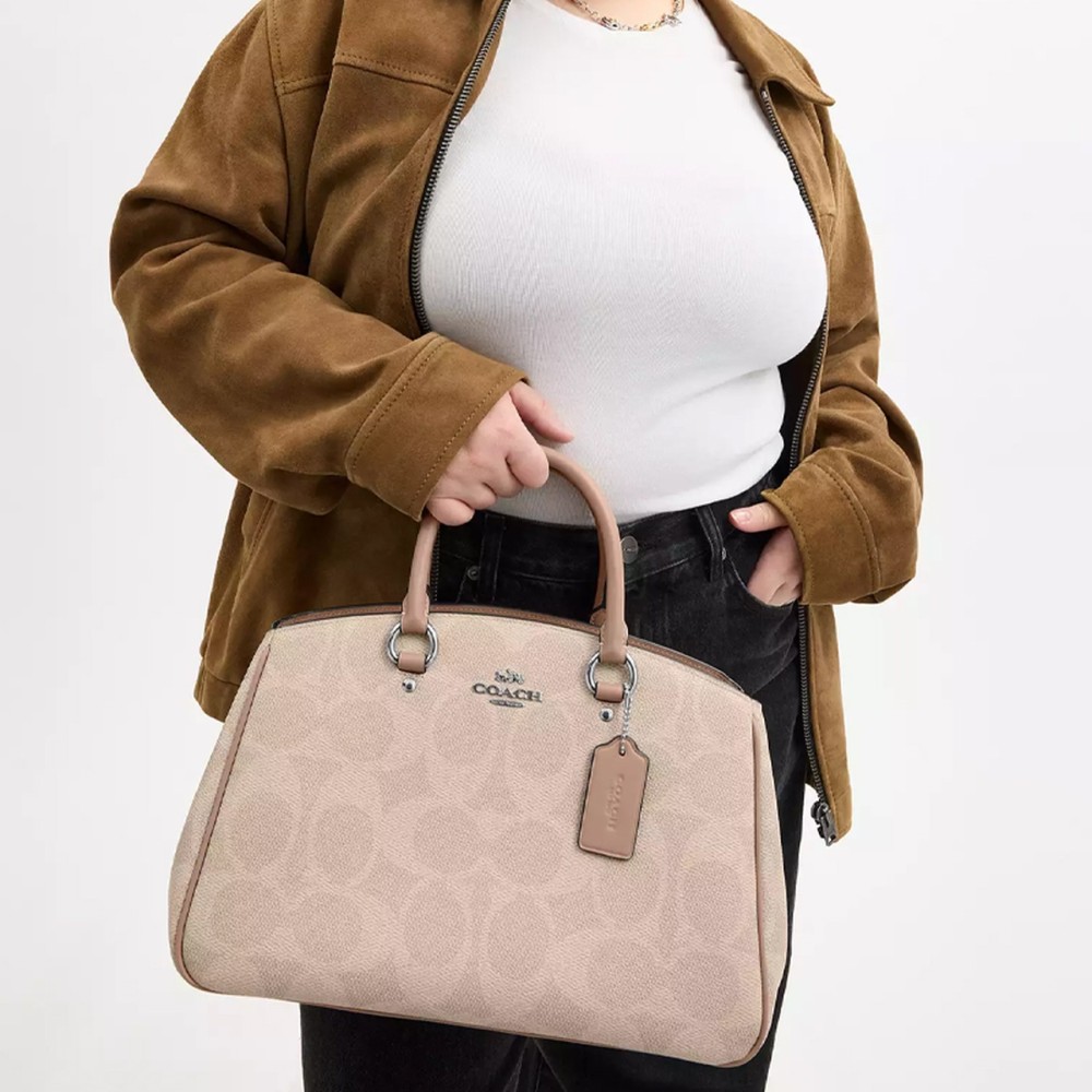 Coated Canvas Tote Bag Shopping Bag Shoulder Bag Handbag Large Women S Sand