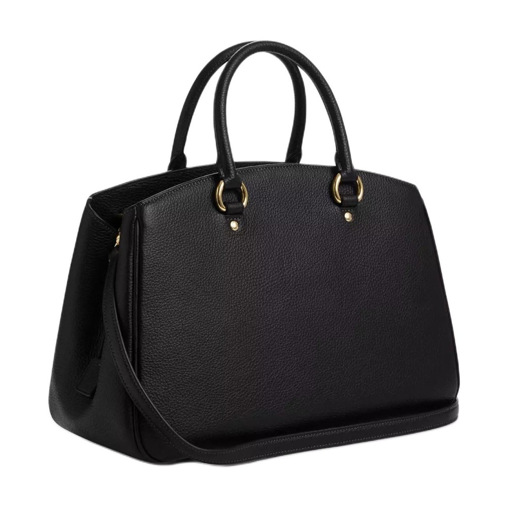 Litchi Grain Leather Shoulder Bag Crossbody Bag Handbag Large Women S Black