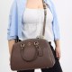 Leather Shoulder Bag Crossbody Bag Handbag Large Women S Dark Stone Brown