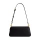 Jet Leather Portable Crossbody Bag Shoulder Bag Medium Size Women S Black