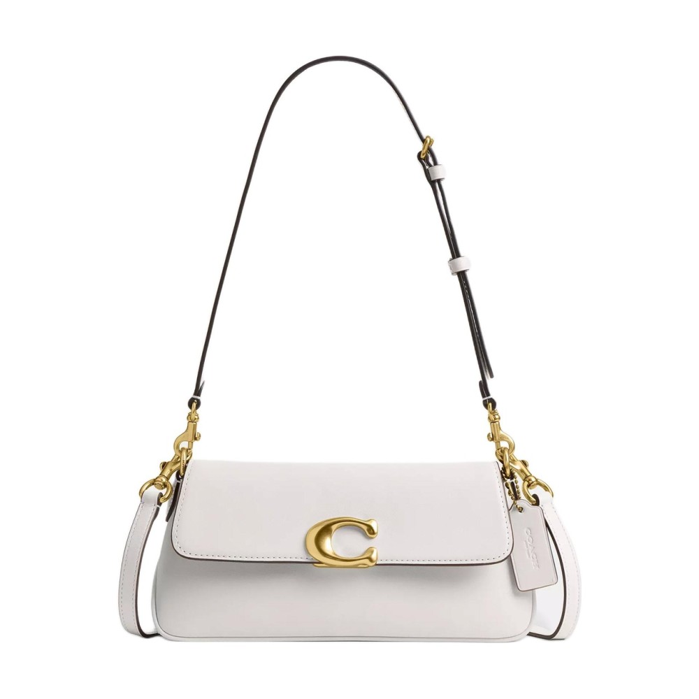 Jet Leather Portable Crossbody Bag Shoulder Bag Medium Size Women S White