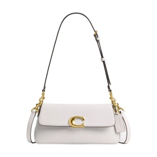 Jet Leather Portable Crossbody Bag Shoulder Bag Medium Size Women S White