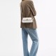 Jet Leather Portable Crossbody Bag Shoulder Bag Medium Size Women S White