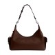 Pocketjuliet Shiny Leather Biker Bag Shoulder Bag Large Size Women S Brown