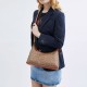 Juliet Coated Canvas With Calfskin Shoulder Bag Large Women S Caramel