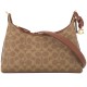 Juliet Coated Canvas Shoulder Bag Medium Size Women S Brown