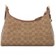 Juliet Coated Canvas Shoulder Bag Medium Size Women S Brown