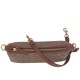 Juliet Coated Canvas Shoulder Bag Medium Size Women S Brown