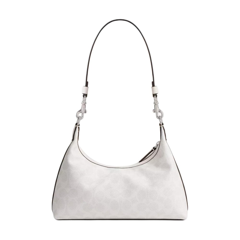 Juliet Coated Canvas Shoulder Bag Tubas Women S Silver Chalk White