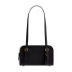 Swing Zip Crushed Leather Shoulder Bag Small Women S Black