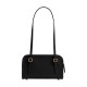 Swing Zip Crushed Leather Shoulder Bag Small Women S Black