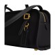 Swing Zip Crushed Leather Shoulder Bag Small Women S Black