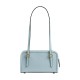 Swing Zip Crushed Leather Shoulder Bag Small Women S Brass Light Blue