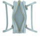 Swing Zip Crushed Leather Shoulder Bag Small Women S Brass Light Blue
