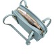 Swing Zip Crushed Leather Shoulder Bag Small Women S Brass Light Blue