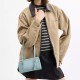 Swing Zip Crushed Leather Shoulder Bag Small Women S Brass Light Blue