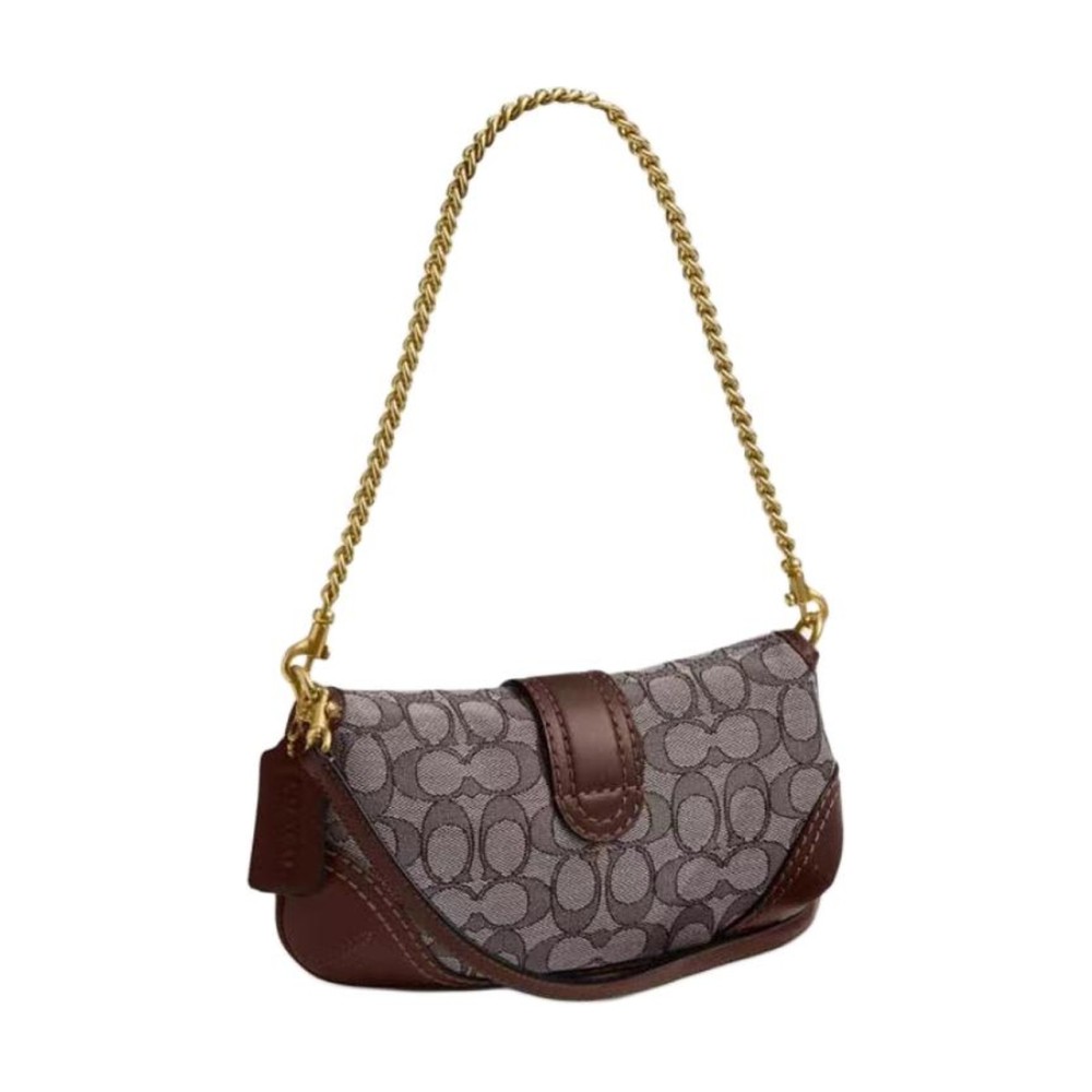 Soho Coated Canvas With Leather Handbag Shoulder Bag Women S Brown