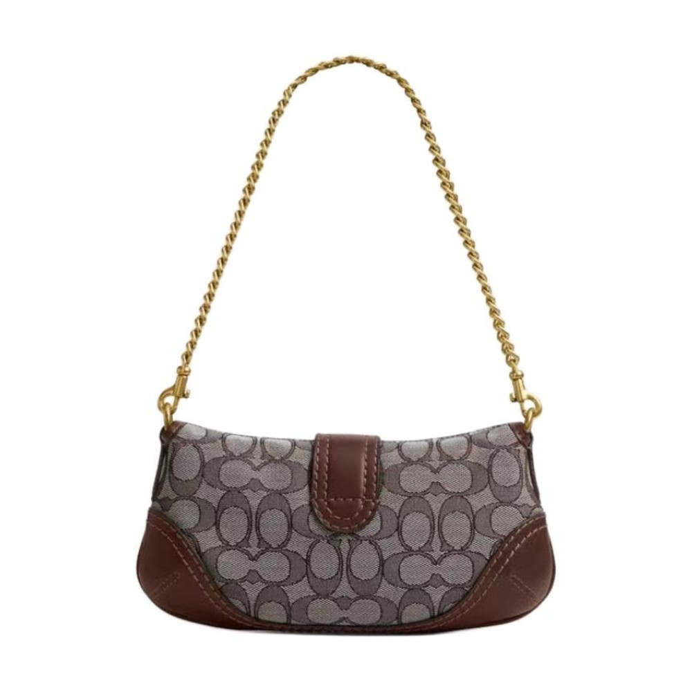 Soho Coated Canvas With Leather Handbag Shoulder Bag Women S Brown